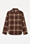 Men's Brown Plaid Shirt Jacket - 5