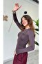 Women's Crew Neck Lycra Long Sleeve Comfortable and Flexible Basic Premium Bodysuit