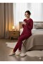 Women's Burgundy Winter Pajama Set - 3