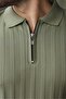 Khaki Half Zip Polo Neck Knitwear Sweater E7426 - 2