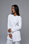 Women's Pajama Set with Button Collar and Robe, 3-Piece Set - 2