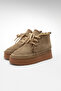 Women's Mink Fur Lined Lace-Up High Sole Suede Boots 4.5 cm Byndmb02 - 6