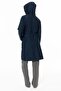 Women's Long Thin Soft Fleece Robe S26127 with Hood with Belt with Pockets - 3