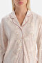 Light Pink Shawl Patterned Shirt Pants Set - 5