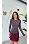 Women's Crew Neck Lycra Long Sleeve Comfortable and Flexible Basic Premium Bodysuit - 4