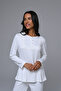 Lace Robe Long Sleeve Button Collar Women's Pilama Set 3-Piece Set - 5