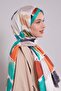 Green Checkerboard Pattern Twill Shawl - 3