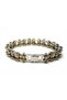 Steel Bracelet - Motorcycle Chain Men's Steel Bracelet Yellow Medium Thickness - 2