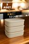 Colors Cream 3 Pieces 3.2 Lt Closet Organizer Organizer Toy Box Storage Box with Lid