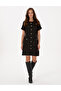 Black Regular Fit Tweed Woven Dress 50318234-Vr046