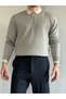 Old Money Premium Long Sleeve Men's Knitwear Sweater Gray - 5