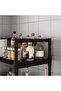 3-Tier Storage Rack Shelf Organizer – Multi-Purpose Kitchen Bathroom Counter Stand with Hooks Handle - 5