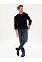 Navy Blue Slim Fit Crew Neck Knitwear Sweater 50315713-Vr033 - 4