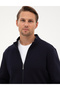 Navy Blue Regular Fit Knitted Cardigan 50317668-Vr033 - 2