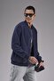College Collar Oversized Fit Snap Closure Fleece - 4