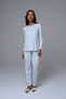 Women's Blue Shawl Collar Winter Special Design Maternity Maternity Dressing Gown Pajama Set 3-Piece Set - 8
