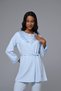 Women's Blue Shawl Collar Winter Special Design Maternity Maternity Dressing Gown Pajama Set 3-Piece Set - 2