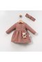 Baby Girl/Child Bandana Teddy Bear Dress Dried Rose - 2
