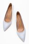 Women's Line Patterned Stiletto Shoes; Silver Striped - 5