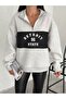 Detroit Summer Detailed Zippered Collar 3 Thread Sweatshirt