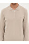Kum Melanj Slim Fit Zippered Polo Collar Basic Knitwear Sweater 50314191-Vr123 - 6
