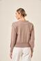 Women's Stripe Detailed Knitwear Cardigan Milk Coffee 25004 - 6