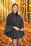 Women's Winter Cashmere Poncho - 2