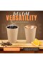 Brown Disposable Paper Cups 350 ml.| Eco-Friendly Corrugated Hot Beverage Cups | 50 Pcs - 6