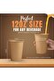 Brown Disposable Paper Cups 350 ml.| Eco-Friendly Corrugated Hot Beverage Cups | 50 Pcs - 4