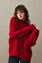 Oversize Mohair Sweater Red - 4