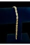 Steel Gold Octagon Stone Bracelet - 3