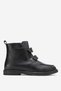 Women's Ankle Length Flat Sole Boots Real Leather Rc 40236 Black
