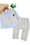 Baby Boy 6-9-12-18 Months 3 Piece Stylish Baby Set with Stripes and Vest