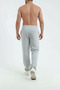 Gray 2-Thread Baggy Sweatpants Comfortable Full Fit Wide Leg - 7
