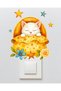 Outlet Cover Sticker - Children's Baby Room Wall Sticker - Sleeping Cute Cat Outlet Cover Sticker