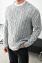 Acid Washed Oversize Knitted Men's Sweater