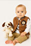 Baby Boy Vest Pants Sweatshirt 3-Piece Baby Boy Set