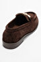 Women's Buckle Loafer Real Suede Leather Rg 7502 Brown - 3