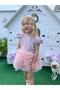 Powder Tutu Short Sleeve Baby Girl Kids Dress - Princess Trailing Detachable Ribbon