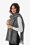 Woman. Double-Sided Soft Textured Plaid Woolen Shoulder Winter Shawl Scarf - 3