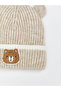 Bear Teddy Embroidered Baby Boy Beanie - 2