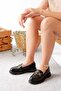 Heart Buckle Detailed Loafer Shoes - 3
