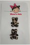 2-Pack Teddy Bear Snap Baby Clips Hairless Baby Barrettes Newborn Barrettes - 3