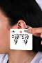 Minimal Heart Bow Women's Earrings