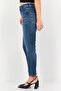 Women Tapered Fit Washed Stretchable Jeans, Blue - 2