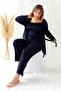 Lace Detailed Plus Size Pegasus Women's Pajama Set with Dressing Gown - Dowry Set