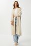 Shawl Collar Long Knitwear Cardigan Lhi̇0004 Cream
