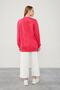 Fuchsia Sequin Embroidered Printed Sweatshirt - 6