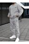 2-Piece Men's Tracksuit Set – Gray Oversized Sweatshirt and Sweatpants