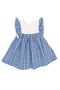 100% Cotton Blue Plaid Summer Baby Girl Dress - 4
